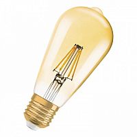 светодиодная лампа Vintage 1906 LED CL Edison,филаментная, GOLD 4,5W (замена 36Вт), теплый белый свет | код. 4052899962095 | OSRAM